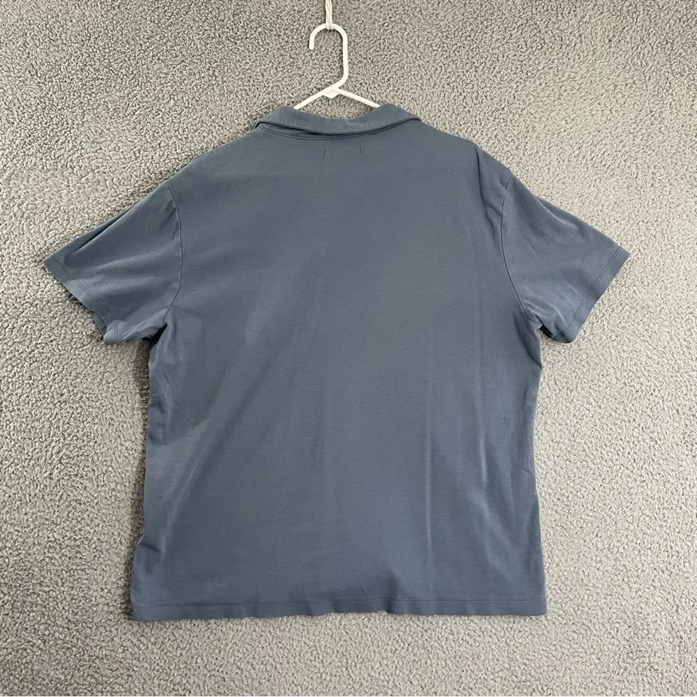Banana Republic Polo Men XL Blue Short Sleeve Casual‎ Shirt